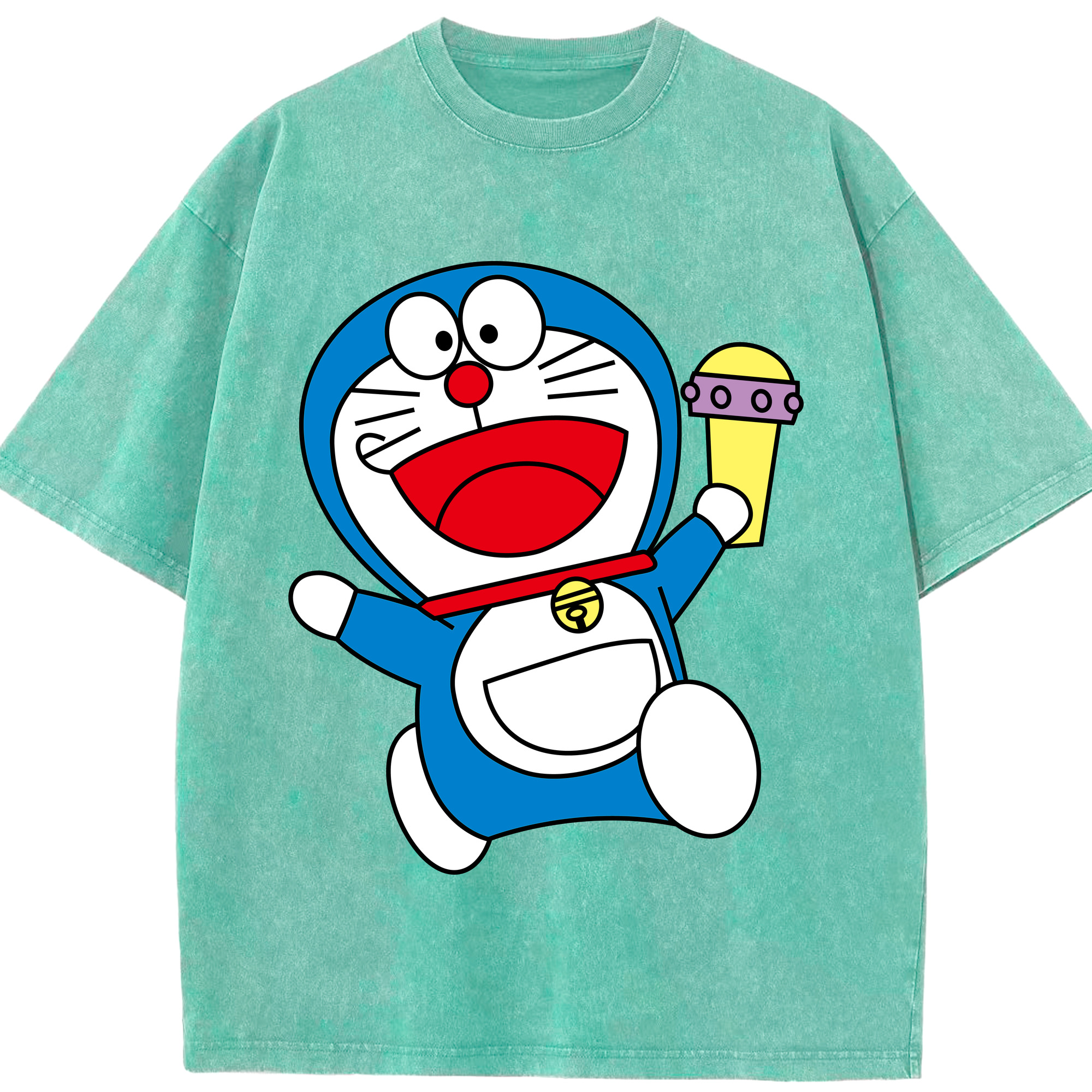 （画像用） ドラえもん Doraemon 綿100% ヴィンテージ風 半袖Tシャツ（フロントプリント）